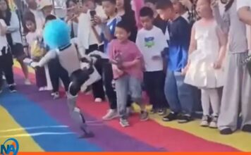 China suspende show tras agresión de un robot humanoide a un niño Robot humanoide golpea niño