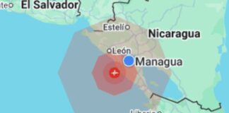 Sismo de magnitud 4.6 Nicaragua