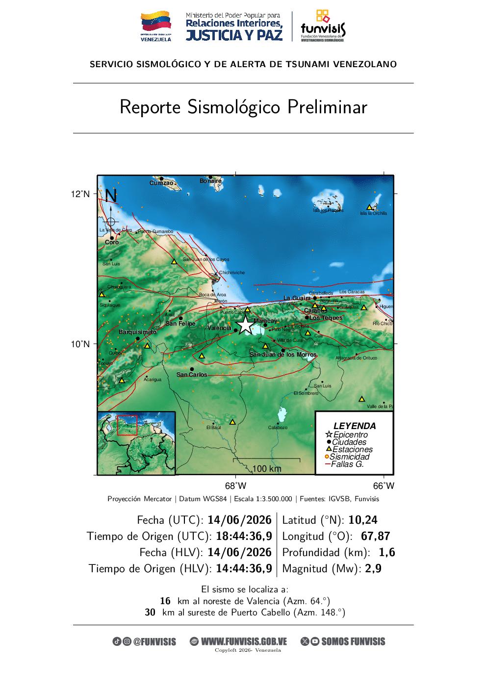 Sismo magnitud 2.9 en Valencia este 14 jun 1-1