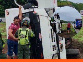 camión volcó ARC