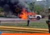 Incendio de vehículo en la ARC tramo Carabobo deja lesionados este viernes 12 de junio