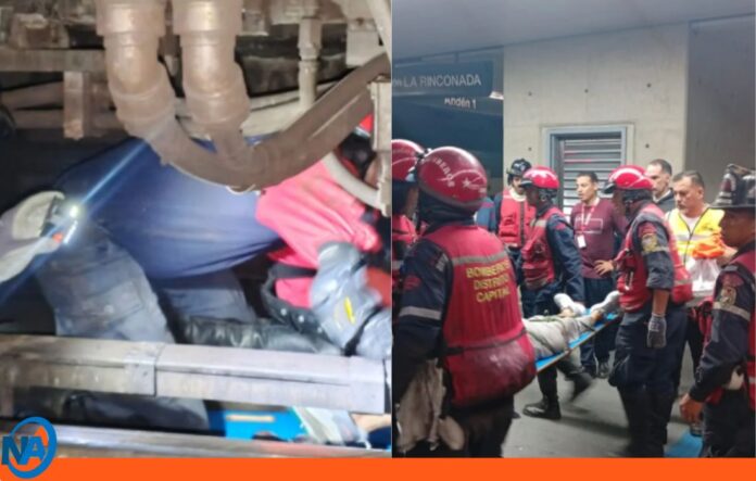 mujer sobrevive Metro de Caracas