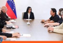 Plan de habitabilidad antisísmica: Delcy Rodríguez se reúne con Hideki Miyamoto Delcy Rodríguez Hideki Miyamoto