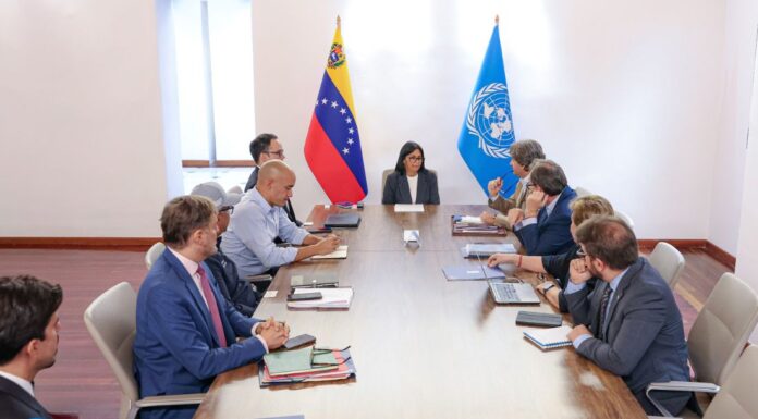 Delcy Rodríguez y la ONU evalúan atención a víctimas de terremotos en Venezuela Delcy Rodríguez ONU atención víctimas sismos