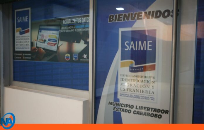 Saime activa en Carabobo Saime activa en Carabobo
