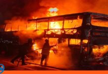 autobús se incendió ARC