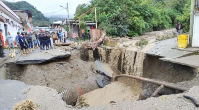 Fuertes lluvias causan emergencia vial en Boconó lluvias Boconó