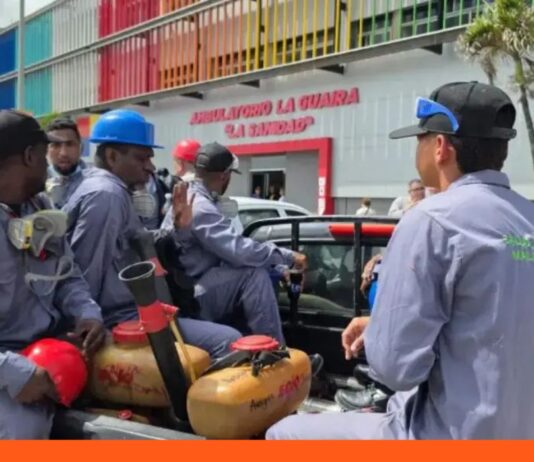 Operativo fumigación La Guaira