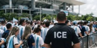 operativo seguridad Argentina Inglaterra semifinal
