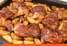 pollo al horno con papas receta