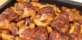 pollo al horno con papas receta