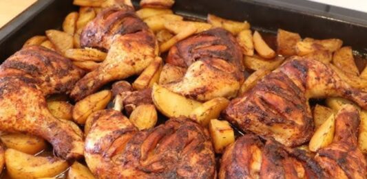 pollo al horno con papas receta