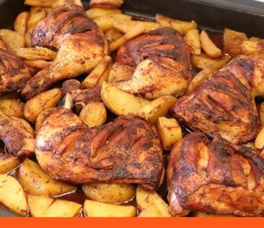 pollo al horno con papas receta