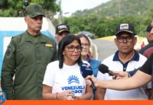 Delcy Rodríguez reporta avance de servicios en La Guaira tras sismos servicios públicos La Guaira